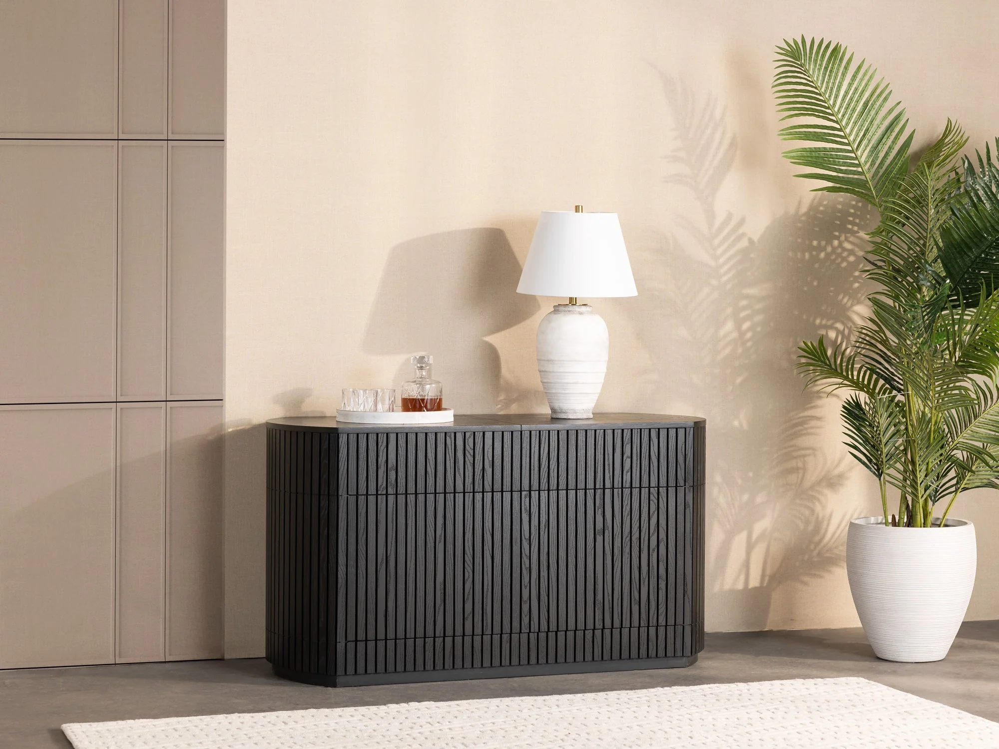 Transformer Round Sideboard - Panel Storage - Image 3