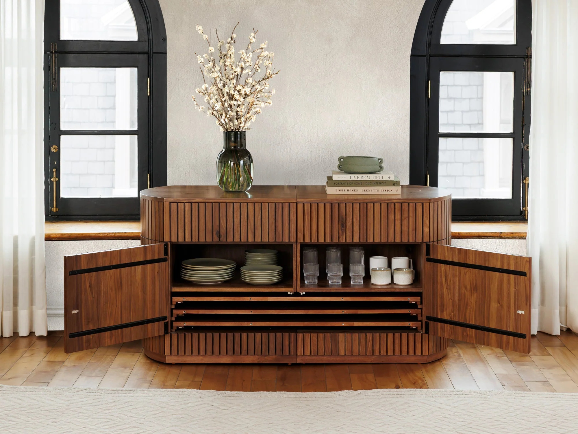 Transformer Round Sideboard - Panel Storage - Image 39