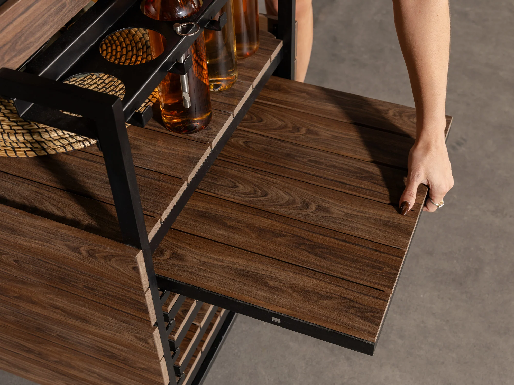 Transformer Outdoor Bar Cart - Panel Storage - Image 8
